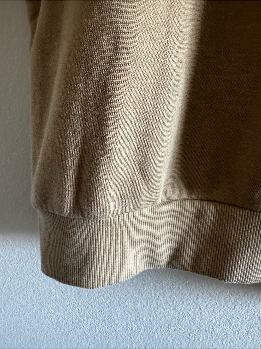 SPRWMN Raglan Tan Cropped Short Sleeve Sweatshirt size Small - Picture 8 of 9